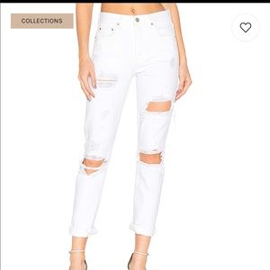 GRLFRND denim white Karolina 26 distressed